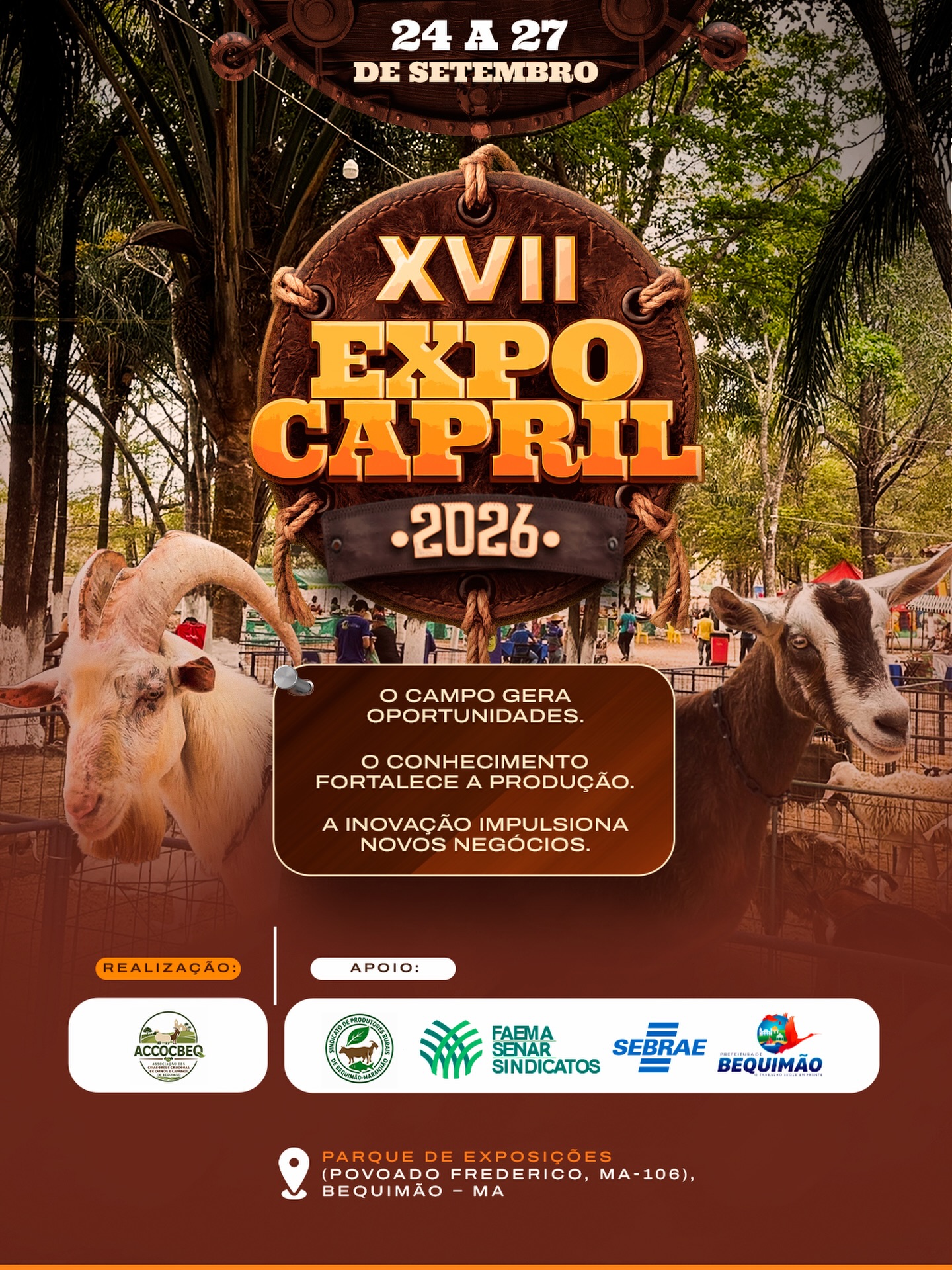 Prefeitura de Bequimão apoia realização da XVII Expocapril, que acontecerá de 24 a 27 de setembro